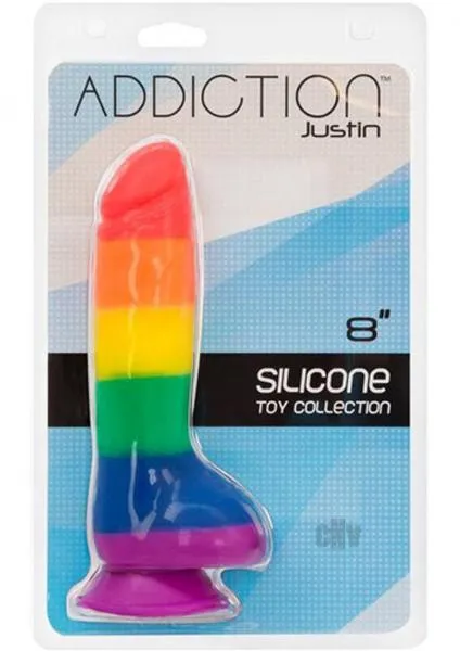Dildos Addiction Justin 8 Inches Rainbow Dildo Addiction Dildos Addiction Justin 8 Inches Rainbow Dildo Addiction