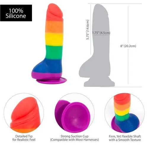 Dildos Addiction Justin 8 Inches Rainbow Dildo Addiction Dildos Addiction Justin 8 Inches Rainbow Dildo Addiction