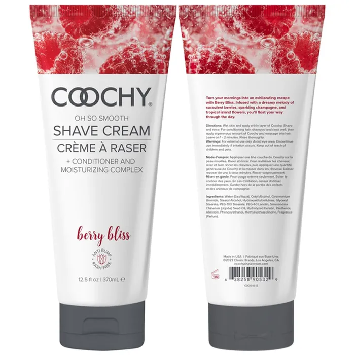 Coochy Female Sex Toys Oh So Smooth Shave Cream Berry Bliss 125oz 370mL