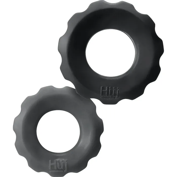 Hunkyjunk Male Sex Toys Hunkyjunk COG 2size Cock Rings Grey