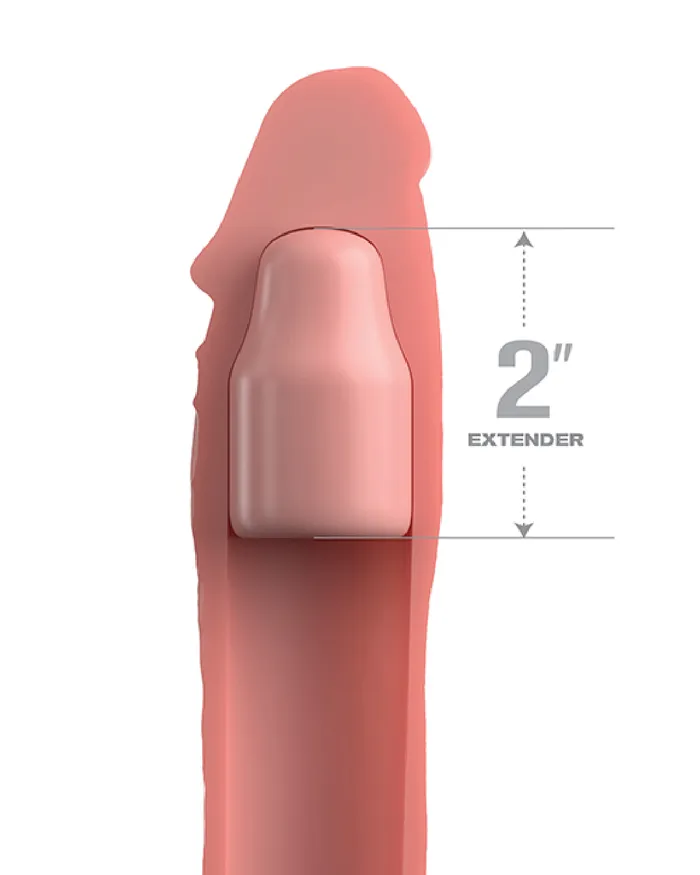 Pipedream Products Male Sex Toys Fantasy 6 Inch Silicone Penis Extension with Ball Strap Vanilla