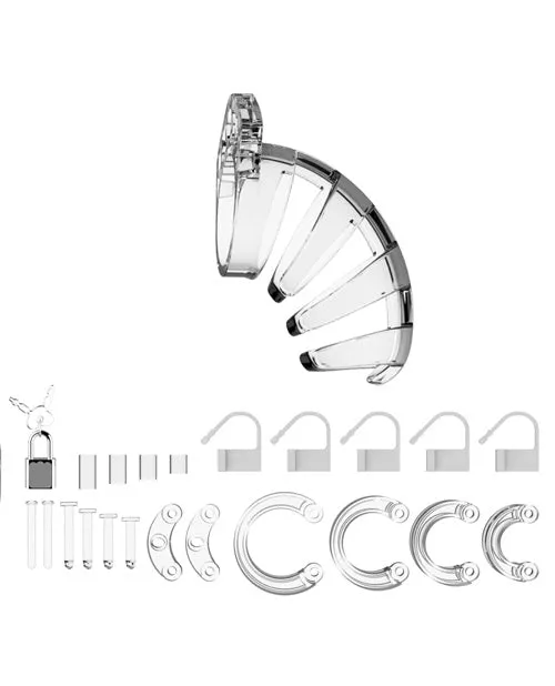Shots America Male Sex Toys Shots Man Cage Chastity 35 Cock Cage Model 2 Clear