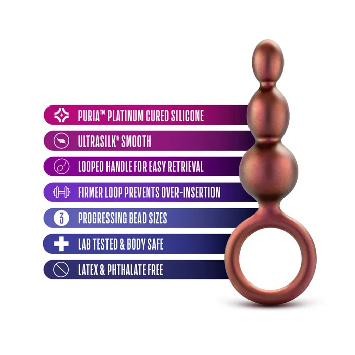 Anal Blush Anal Adventures Matrix Beaded Loop Plug Copper