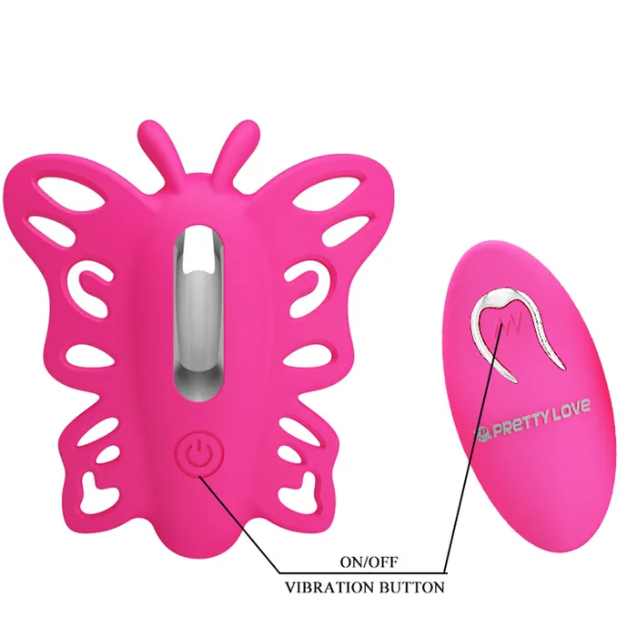 Pretty Love Katherine Wearable Butterfly Vibrator Fuchsia Pretty Love Vibrators Pretty Love Katherine Wearable Butterfly Vibrator Fuchsia Pretty Love Vibrators